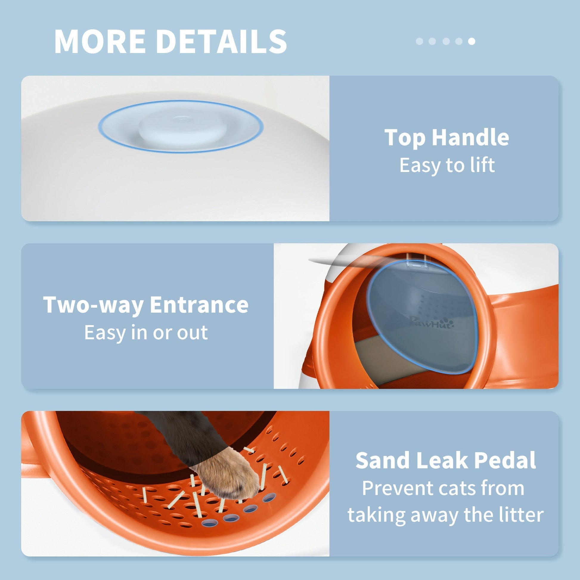 HKM-3545405 Dome Covered Cat Litter Box with Privacy Lid and Air Freshener