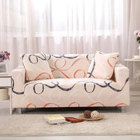 HKM-354707 Curve Slipcover in Geometric Abstraction for Double Seat Sofas