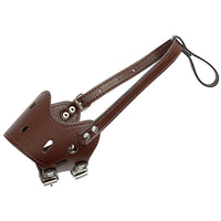 HKM-3547197 Adjustable Leather Dog Muzzle for Small to Large Breeds - Anti-Barking, Breathable, and Allows Drinking and Panting