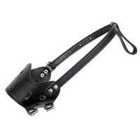 HKM-3547197 Adjustable Leather Dog Muzzle for Small to Large Breeds - Anti-Barking, Breathable, and Allows Drinking and Panting