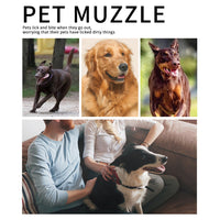 HKM-3547197 Adjustable Leather Dog Muzzle for Small to Large Breeds - Anti-Barking, Breathable, and Allows Drinking and Panting