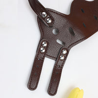 HKM-3547197 Adjustable Leather Dog Muzzle for Small to Large Breeds - Anti-Barking, Breathable, and Allows Drinking and Panting