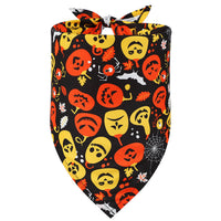 HKM-3547325 Halloween Triangular Bib for Dogs and Cats - Skull Design in Various Styles