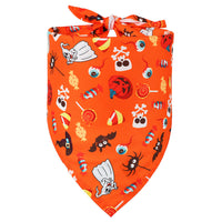 HKM-3547325 Halloween Triangular Bib for Dogs and Cats - Skull Design in Various Styles