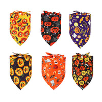 HKM-3547325 Halloween Triangular Bib for Dogs and Cats - Skull Design in Various Styles