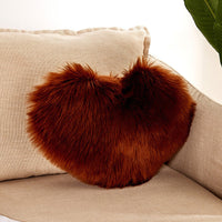 HKM-354771 Heart-Shaped Plush Cushion Pillow Cover in Multiple Colors