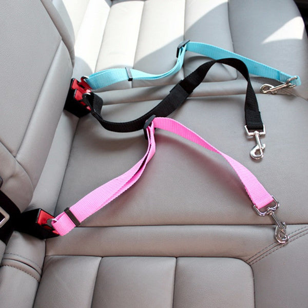 HKM-3549501 Retractable Pet Dog Car Safety Belt with Durable Buckle - Multiple Color Options