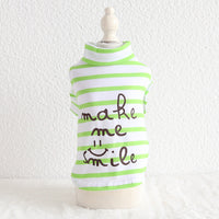 HKM-3550269 Four-Color Striped Cotton Pet Coat for Casual Wear (Sizes XS-XL)