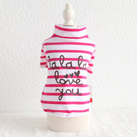 HKM-3550269 Four-Color Striped Cotton Pet Coat for Casual Wear (Sizes XS-XL)