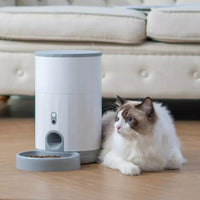 HKM-3550525 Automatic Mini Pet Feeder with Stainless Steel Bowl for Cats and Dogs