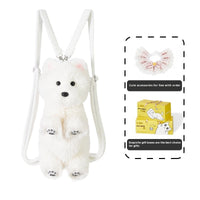 HKM-3551933 Cute Plush West Highland Simulation Doll with Various Scarves for Teens
