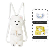 HKM-3551933 Cute Plush West Highland Simulation Doll with Various Scarves for Teens