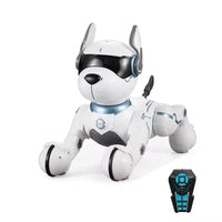 HKM-355219 Programmable Remote-Controlled Stunt Dog with Voice Imitation and Light & Sound Features for Kids