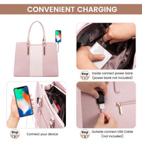 HKM-355347 15.6-Inch Laptop Tote Bag for Work and Travel - Stylish and Functional Women's Shoulder Bag