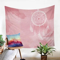 HKM-355347 Washed Geometric Abstract Wall Tapestry in Plush Polyester Fabric for Home & Hotel Decor