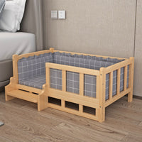 HKM-3554109 Integrated Nightstand Dog Bed with Stylish Cushion Options