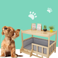 HKM-3554109 Integrated Nightstand Dog Bed with Stylish Cushion Options