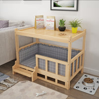 HKM-3554109 Integrated Nightstand Dog Bed with Stylish Cushion Options