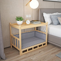 HKM-3554109 Integrated Nightstand Dog Bed with Stylish Cushion Options