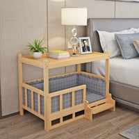 HKM-3554109 Integrated Nightstand Dog Bed with Stylish Cushion Options