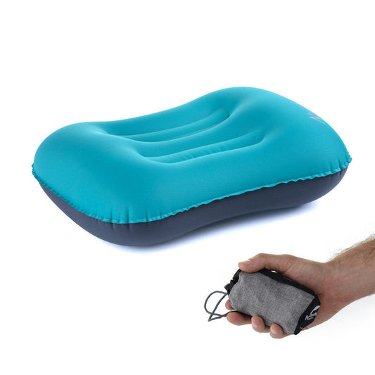 HKM-355475 Portable Inflatable Travel Pillow - TPU Polyester Fiber, Compact Folding Size, Multiple Colors Available