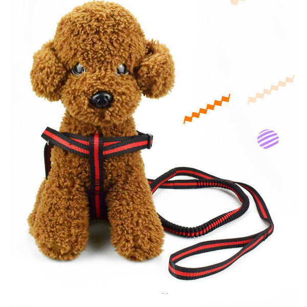 HKM-3555261 Elastic Telescopic Dog Traction Rope in Multiple Colors - Durable Nylon, 130CM Length