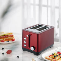 HKM-355539 Stainless Steel 2-Slice Toaster with Wide Slots for Versatile Toasting