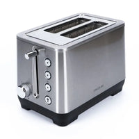 HKM-355539 Stainless Steel 2-Slice Toaster with Wide Slots for Versatile Toasting