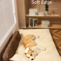 HKM-3555517 Removable and Washable Large Dog Mattress in Elegant Gray and Caramel Coffee Options