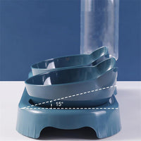 HKM-3555645 Double Pet Feeding Bowl for Cats and Dogs - 500ml Capacity, Durable PP Plastic & ABS, Stylish Colors