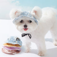 HKM-3556029 Cute Anti-Fall Pet Hat with Leaking Ears for All Seasons - Multiple Sizes Available