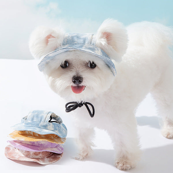 HKM-3556029 Cute Anti-Fall Pet Hat with Leaking Ears for All Seasons - Multiple Sizes Available