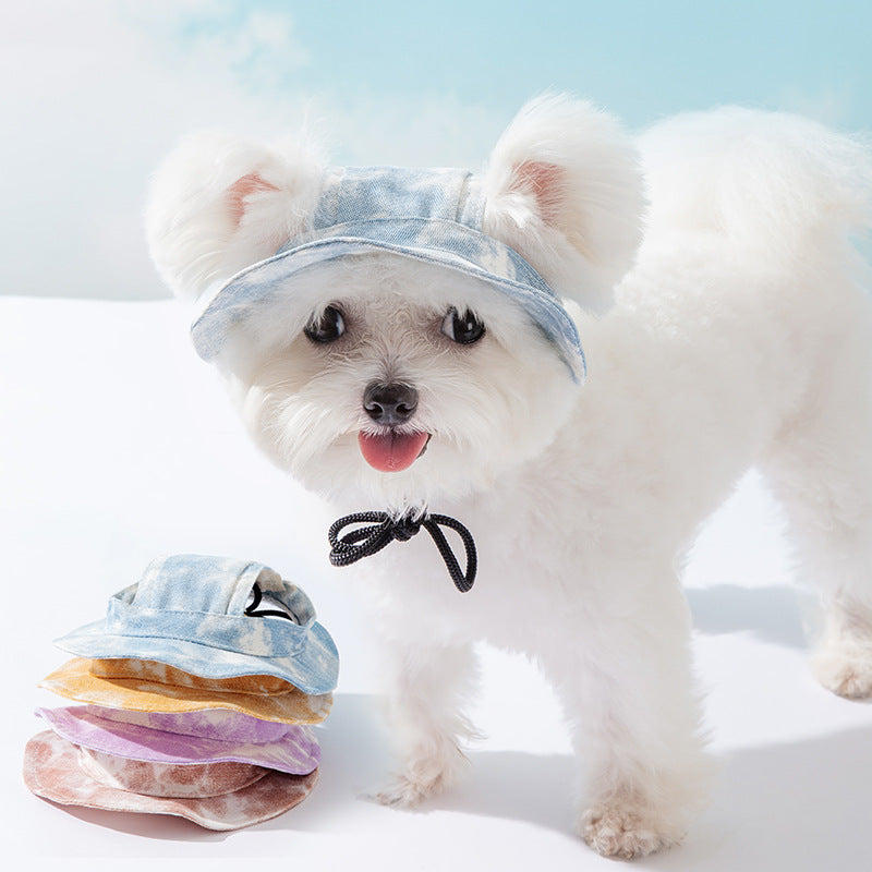 HKM-3556029 Cute Anti-Fall Pet Hat with Leaking Ears for All Seasons - Multiple Sizes Available