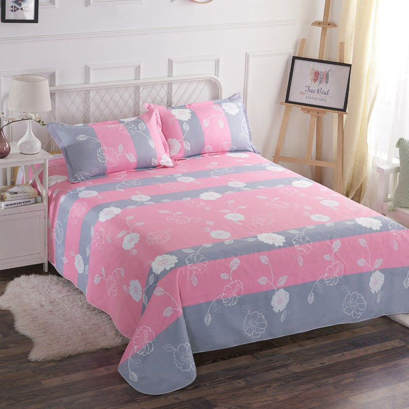 HKM-355603 Cartoon-Themed Bed Sheets with Pillowcases - Multiple Designs and Sizes Available