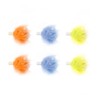 HKM-3556285 Replacement Heads for Smart Electric Self-healing Cat Toy - 6 Pack of Feather Chew Accessories