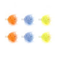 HKM-3556285 Replacement Heads for Smart Electric Self-healing Cat Toy - 6 Pack of Feather Chew Accessories
