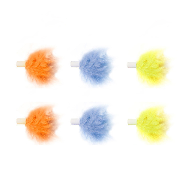 HKM-3556285 Replacement Heads for Smart Electric Self-healing Cat Toy - 6 Pack of Feather Chew Accessories