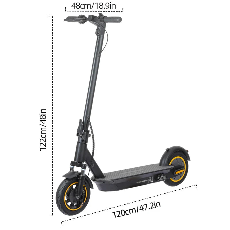 HKM-355667 Foldable 10-Inch Electric Scooter with 500W Motor, 36V 15Ah Battery, 40KM Range, Disc Brakes, Waterproof Design