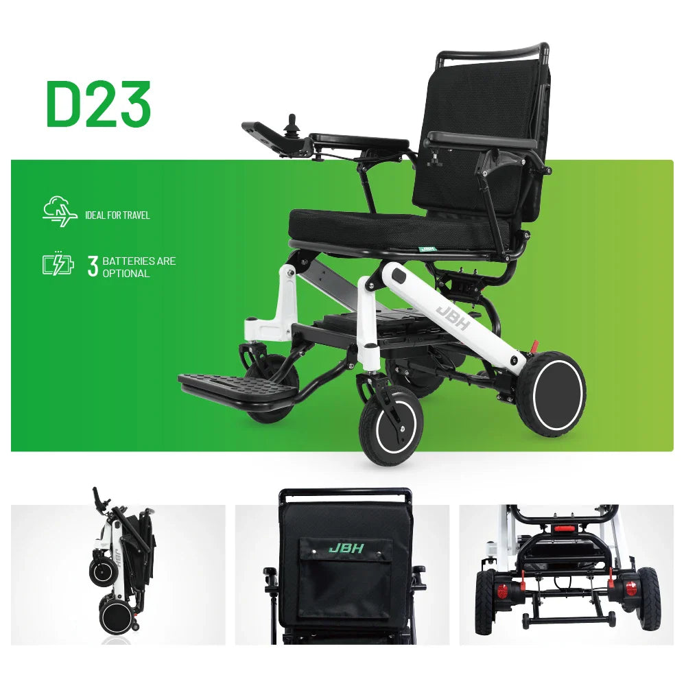 HKM-355667 Lightweight Electric Folding Wheelchair - Portable and Compact Design, Maximum Load 120kg, Speed 6 km/h, Driving Range 20km