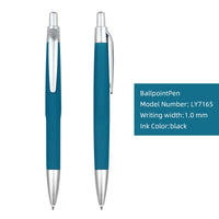 HKM-355923 Custom Plastic Ballpoint Pen with Logo Print - 1.0mm Black Ink, Lightweight Design