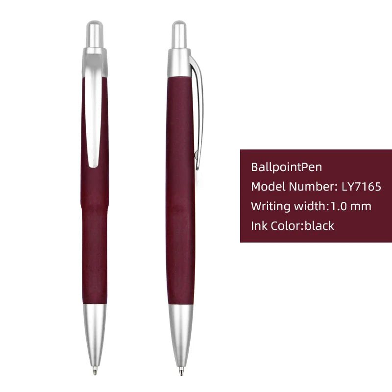 HKM-355923 Custom Plastic Ballpoint Pen with Logo Print - 1.0mm Black Ink, Lightweight Design