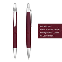 HKM-355923 Custom Plastic Ballpoint Pen with Logo Print - 1.0mm Black Ink, Lightweight Design