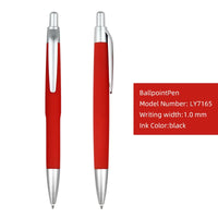 HKM-355923 Custom Plastic Ballpoint Pen with Logo Print - 1.0mm Black Ink, Lightweight Design