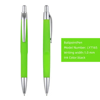 HKM-355923 Custom Plastic Ballpoint Pen with Logo Print - 1.0mm Black Ink, Lightweight Design