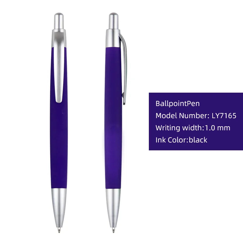 HKM-355923 Custom Plastic Ballpoint Pen with Logo Print - 1.0mm Black Ink, Lightweight Design