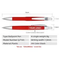 HKM-355923 Custom Plastic Ballpoint Pen with Logo Print - 1.0mm Black Ink, Lightweight Design