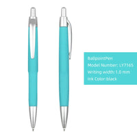 HKM-355923 Custom Plastic Ballpoint Pen with Logo Print - 1.0mm Black Ink, Lightweight Design