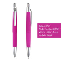 HKM-355923 Custom Plastic Ballpoint Pen with Logo Print - 1.0mm Black Ink, Lightweight Design
