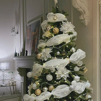 HKM-355923 Elegant Christmas Tree Decoration Ribbons in Various Colors - 10 Yards Each Roll