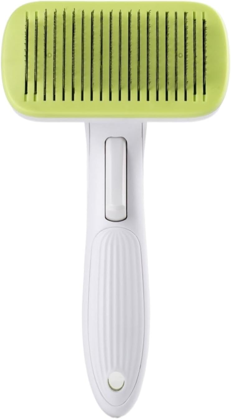 HKM-3559613 Universal Pet Hair Removal Comb for Dogs and Cats with One-Click Cleaning Mechanism - 10.7x19.5cm, 142g
